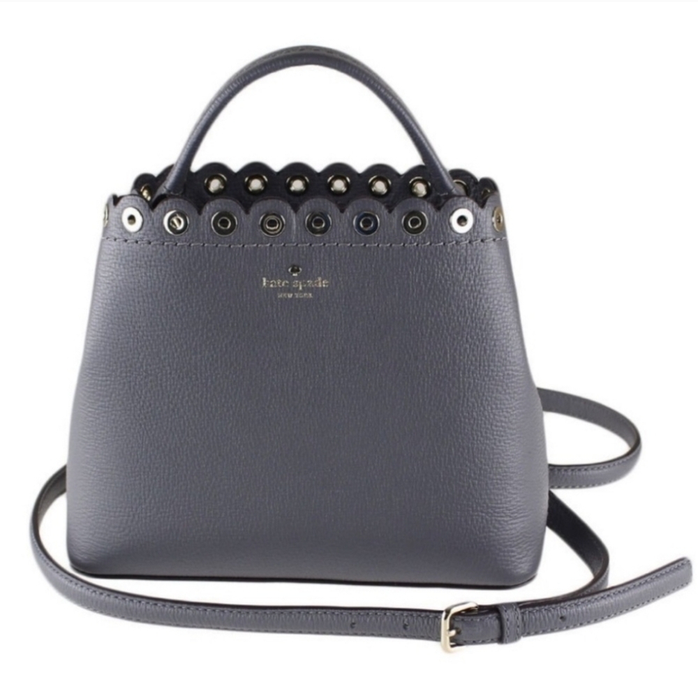 Kate Spade Janell Paloma Road Handbag Smokey Road Gray NWT